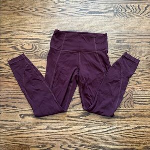 Athleta maroon leggings